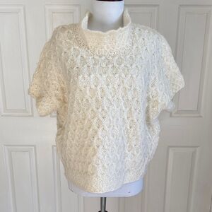 Elegant Cream Cable Knit Sweater